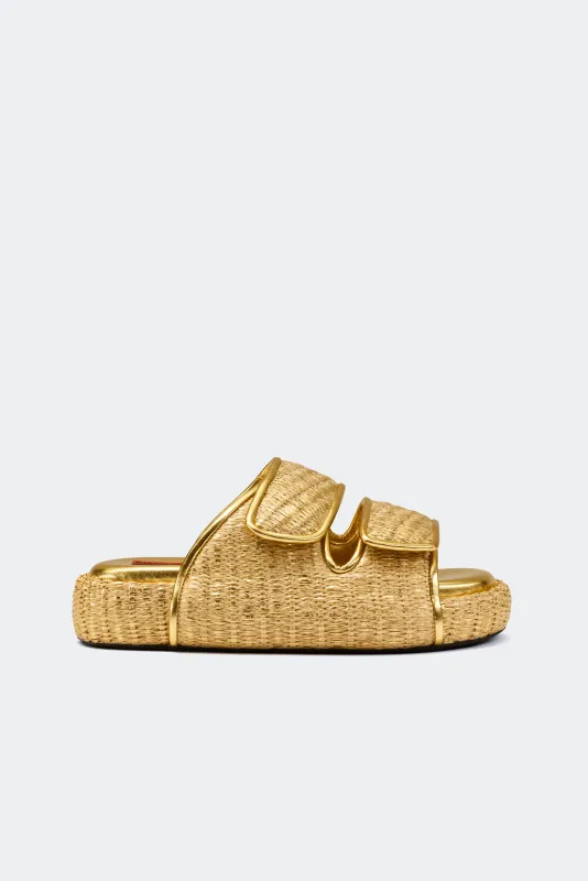 Cro Slide in GOLD/NATURAL sold by Simon Miller