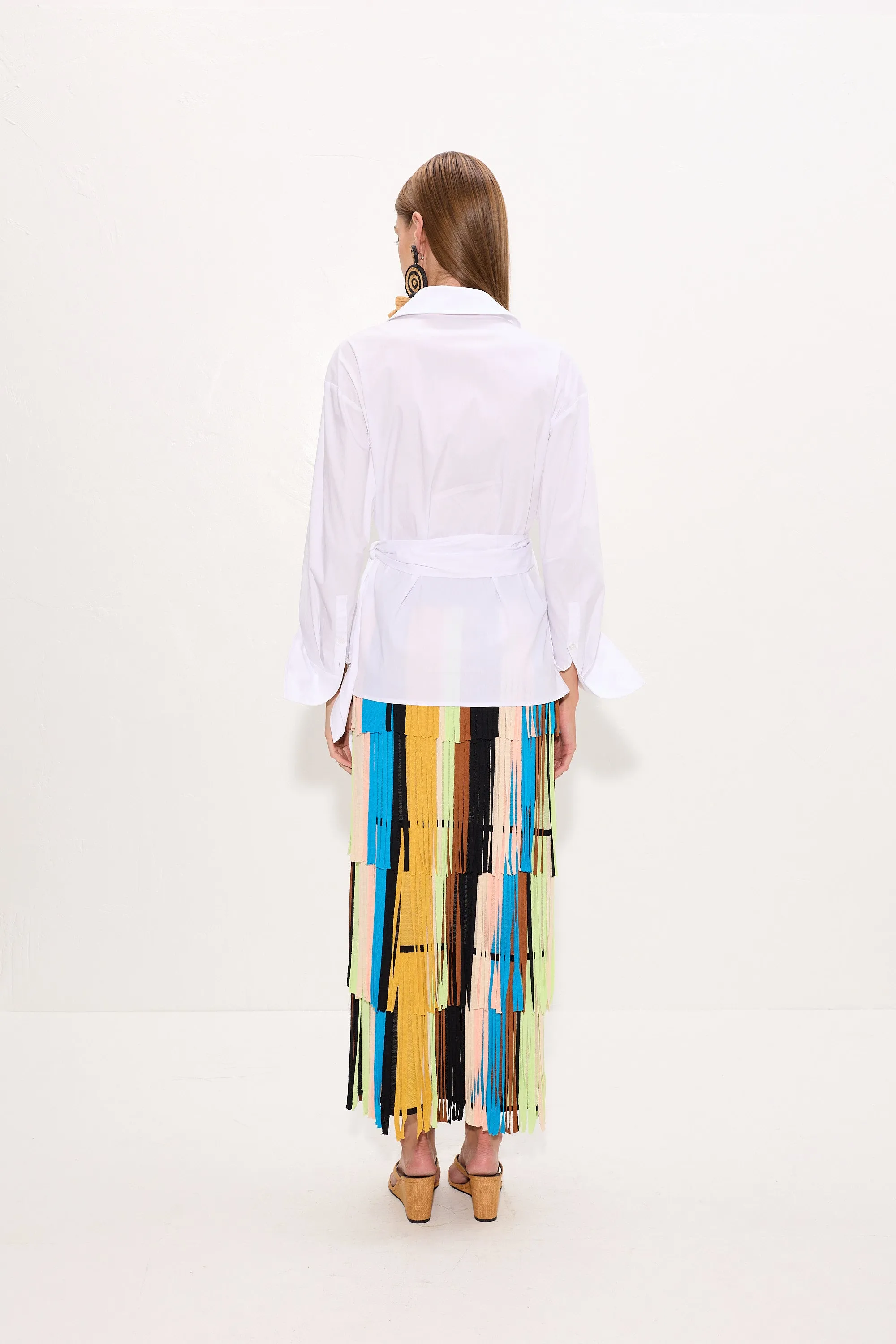 Anya Poplin Wrap Top In Macadamia sold by Simon Miller product image thumbnail 5