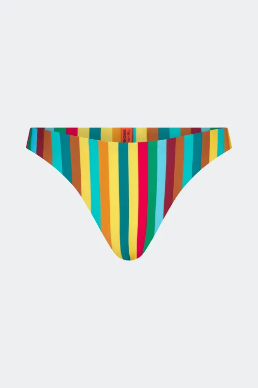 Bwai Bikini Bottom In Vibrant Multi Stripe made by Simon Miller