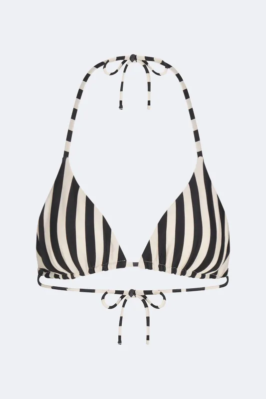 Bwai Bikini Top In Black/White Stripe made by Simon Miller