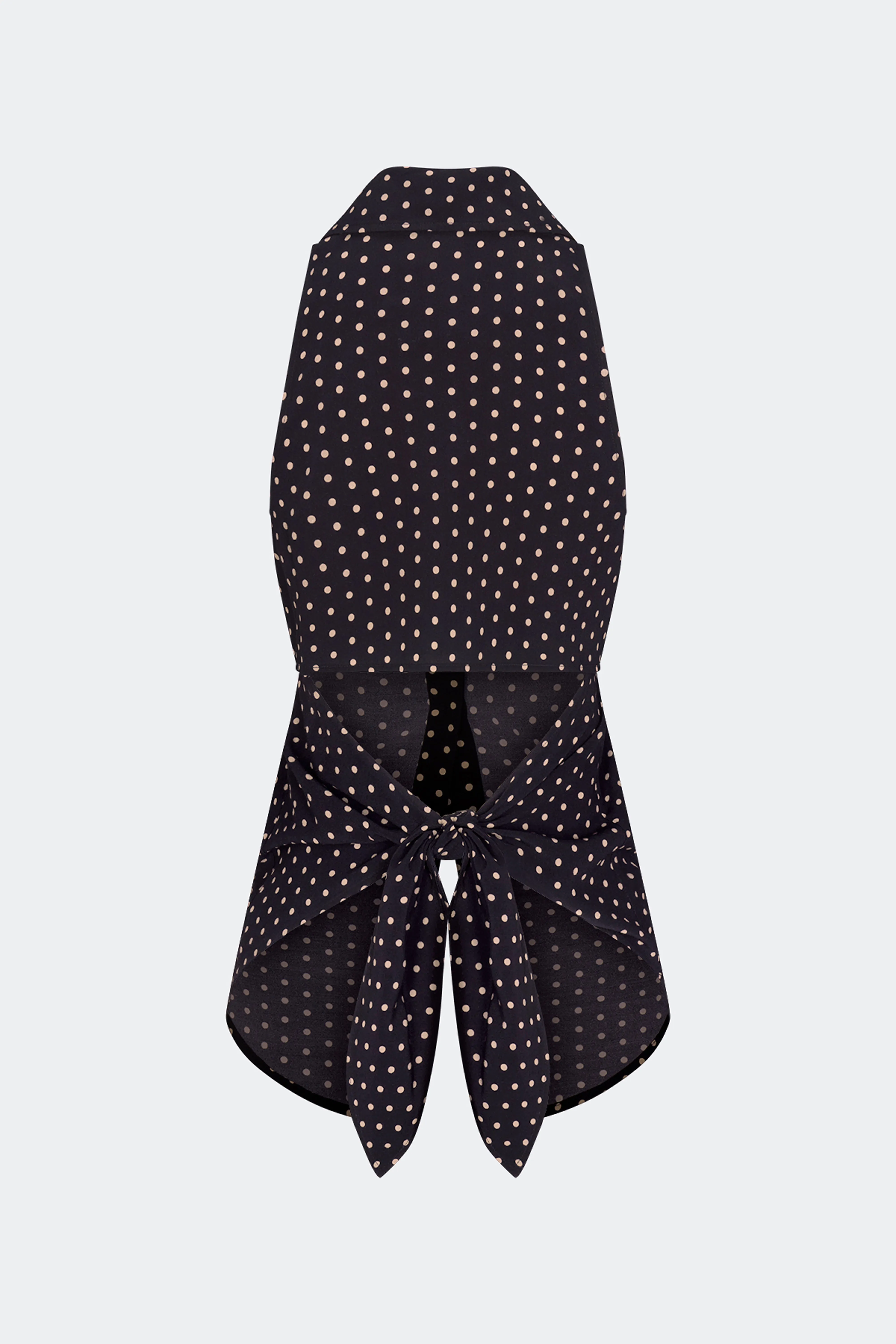 Loch Sleeveless Crepe Button Up In Black/Tan Polka Dot sold by Simon Miller product image thumbnail 2
