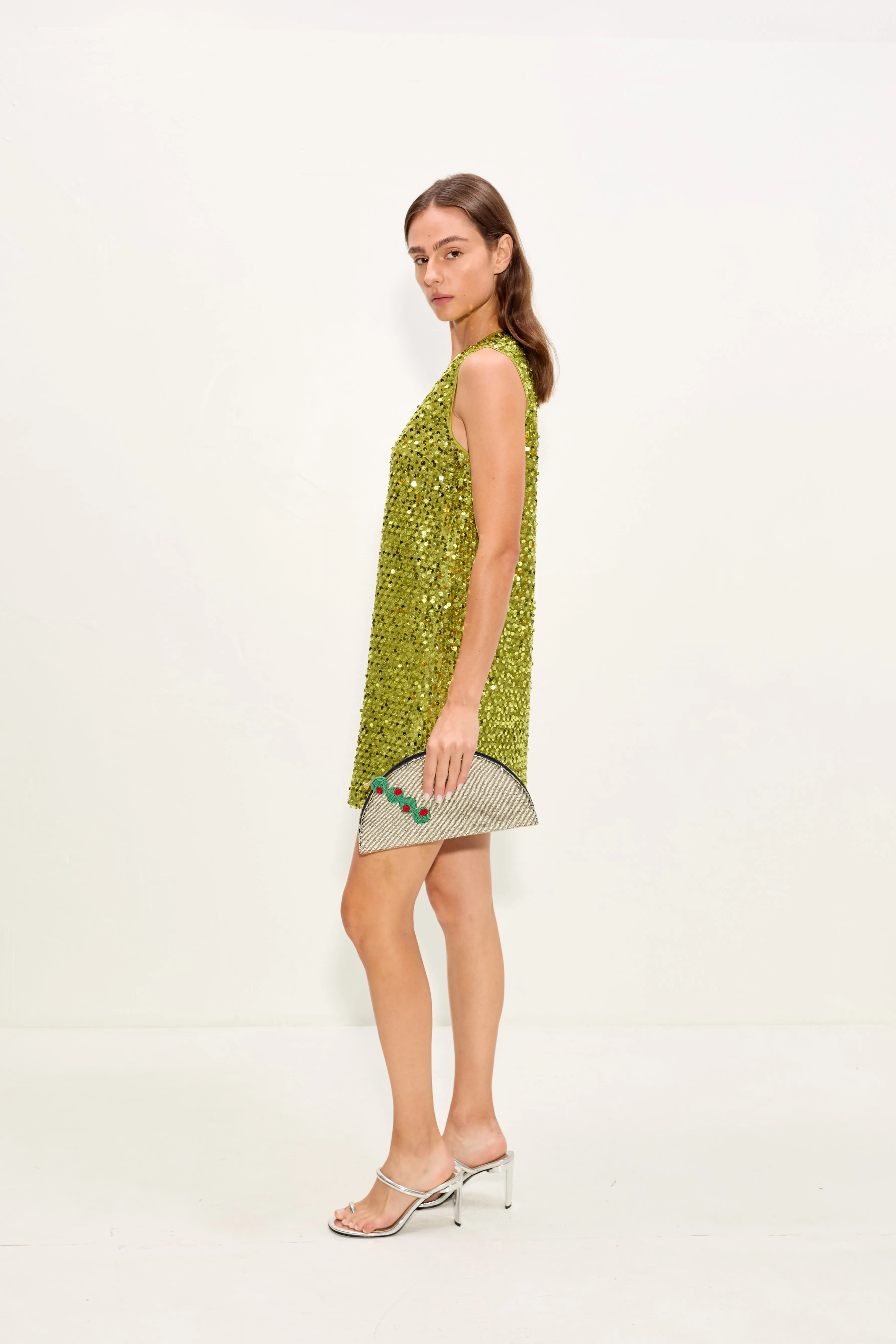 Fountain Sequin Dress In Metallic Pear sold by Simon Miller product image thumbnail 3