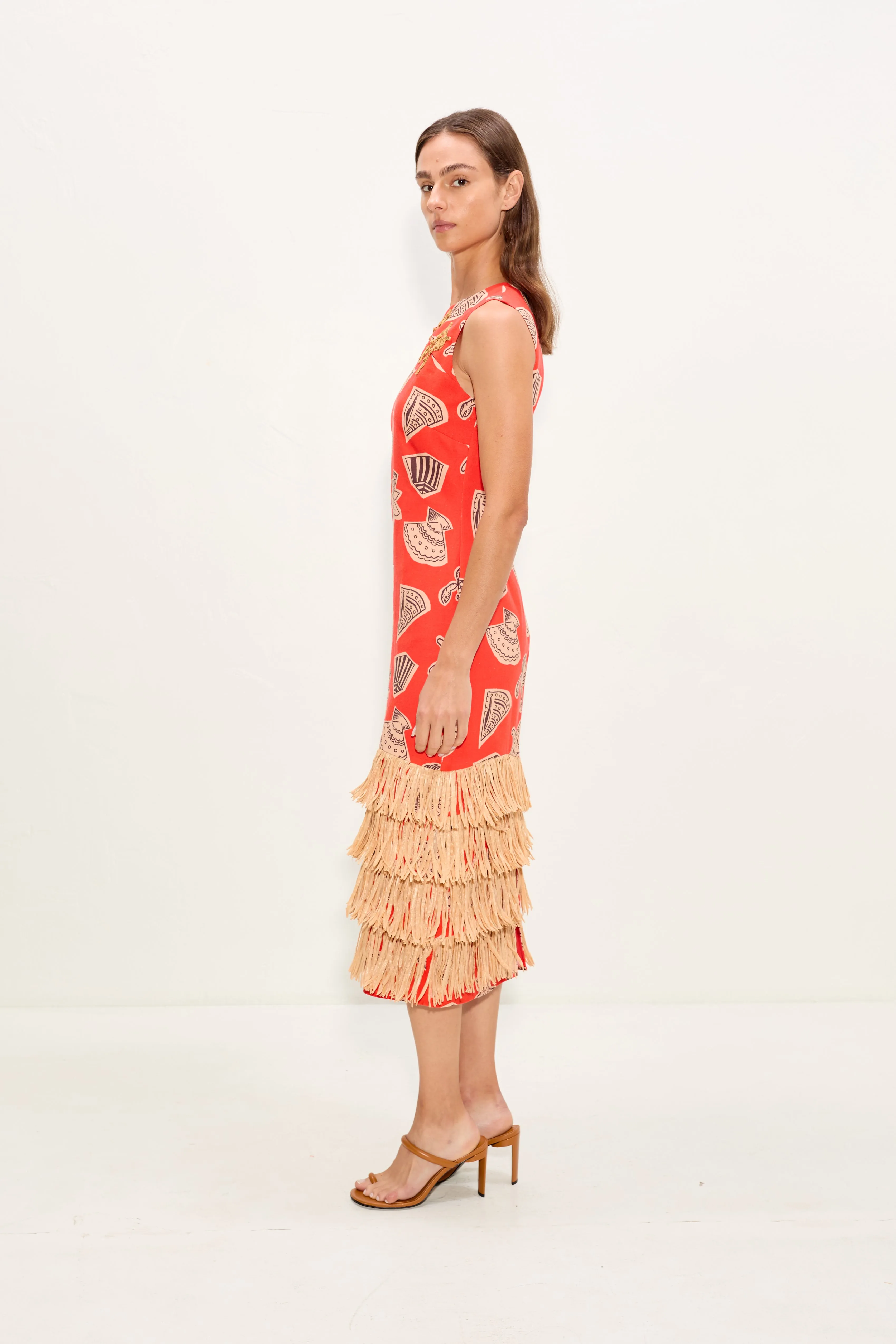 Jooni Linen Dress In Playful Sea Print sold by Simon Miller product image thumbnail 3