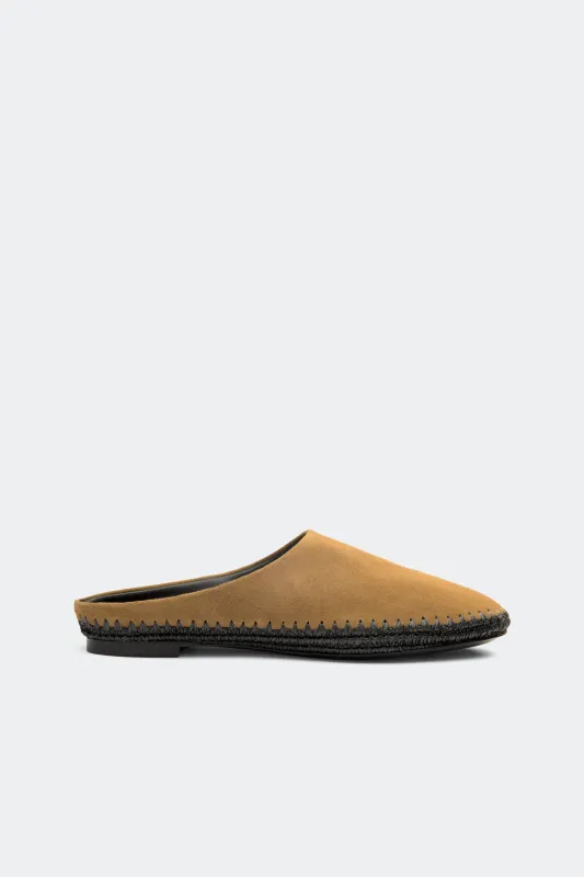Riad Slipper In Brown/Black made by Simon Miller