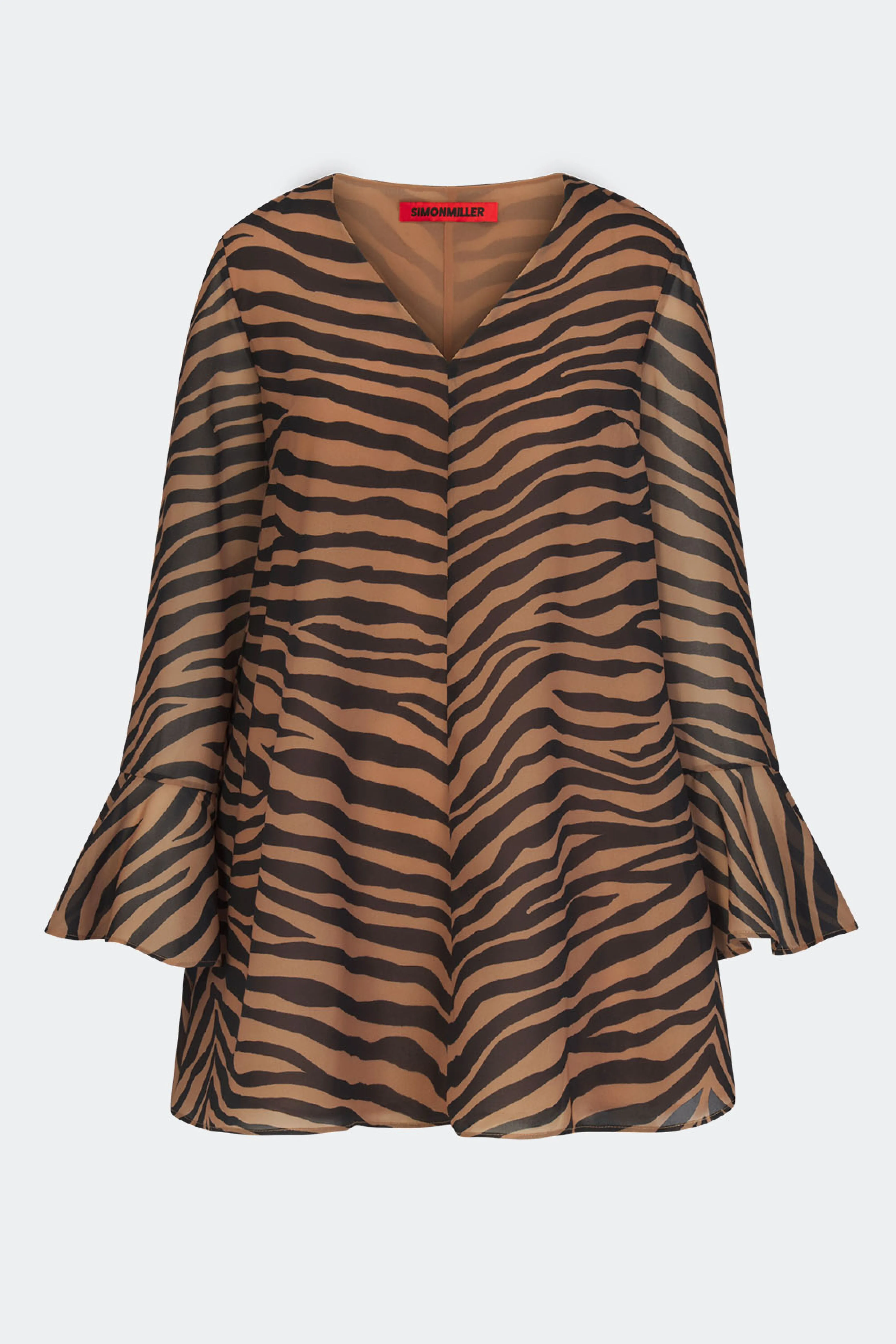 Marion Chiffon Dress In Tiger Stripe sold by Simon Miller product image thumbnail 2