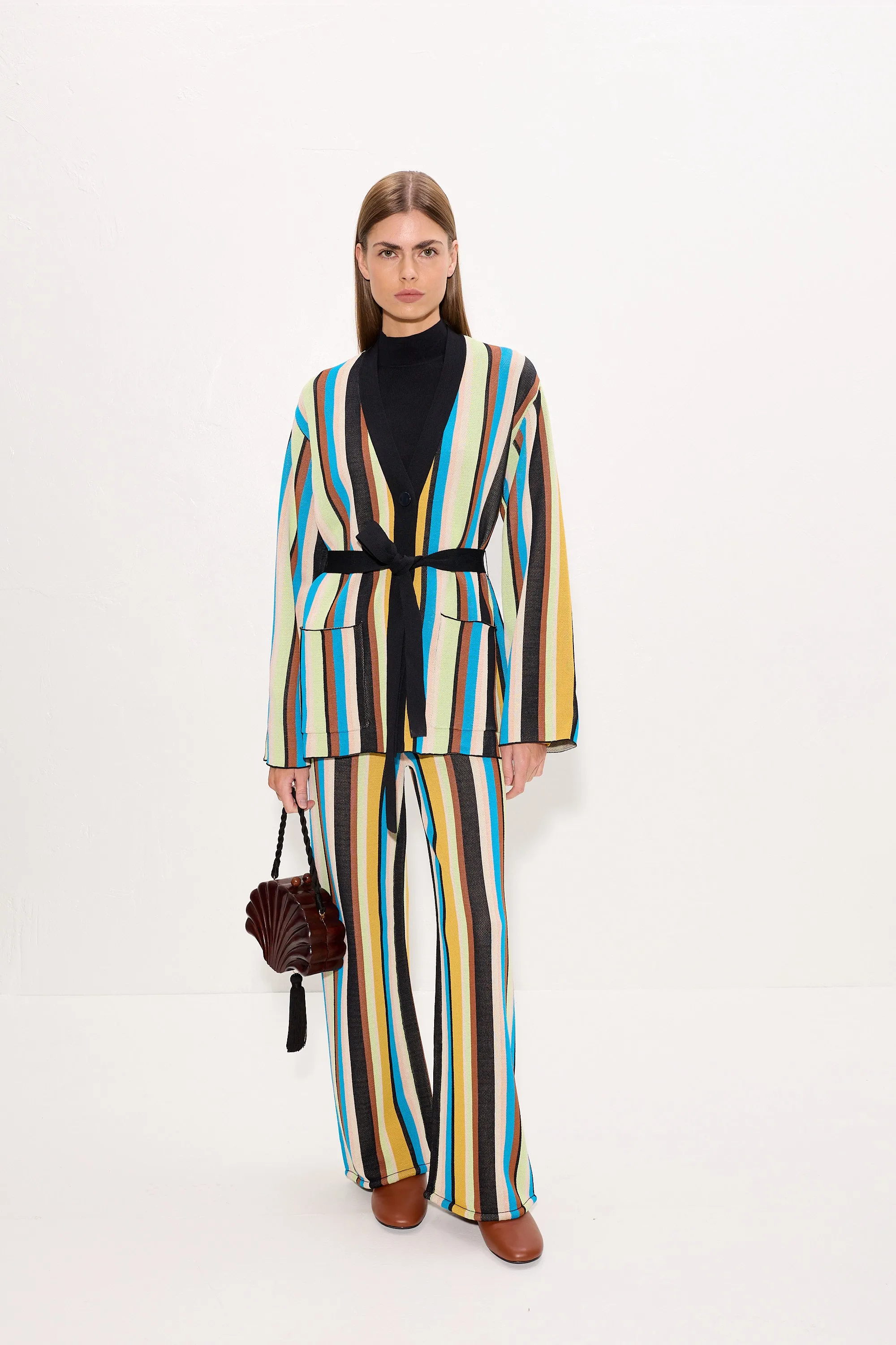 Jabber Knit Pant In Ocean Stripe sold by Simon Miller product image thumbnail 2