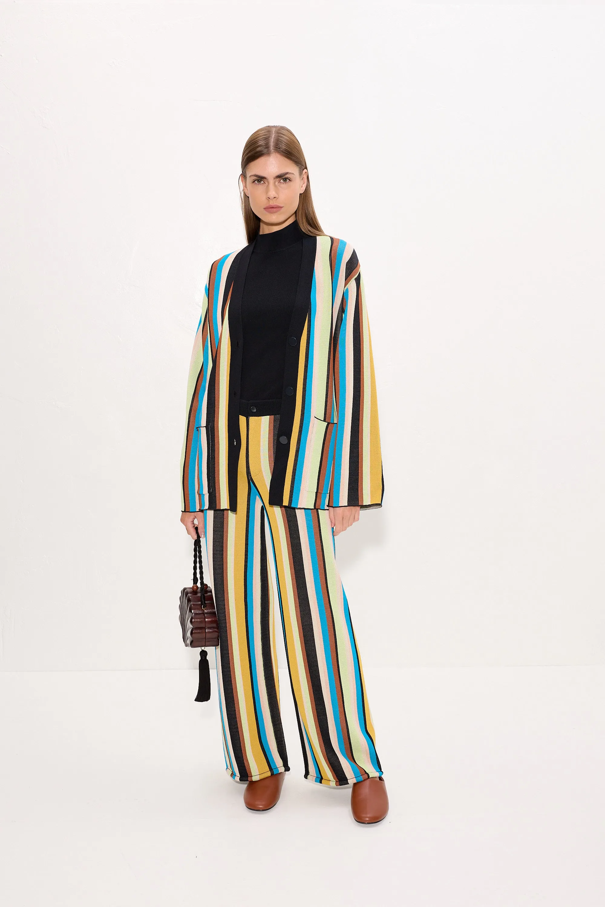 Jabber Knit Pant In Ocean Stripe sold by Simon Miller product image thumbnail 5