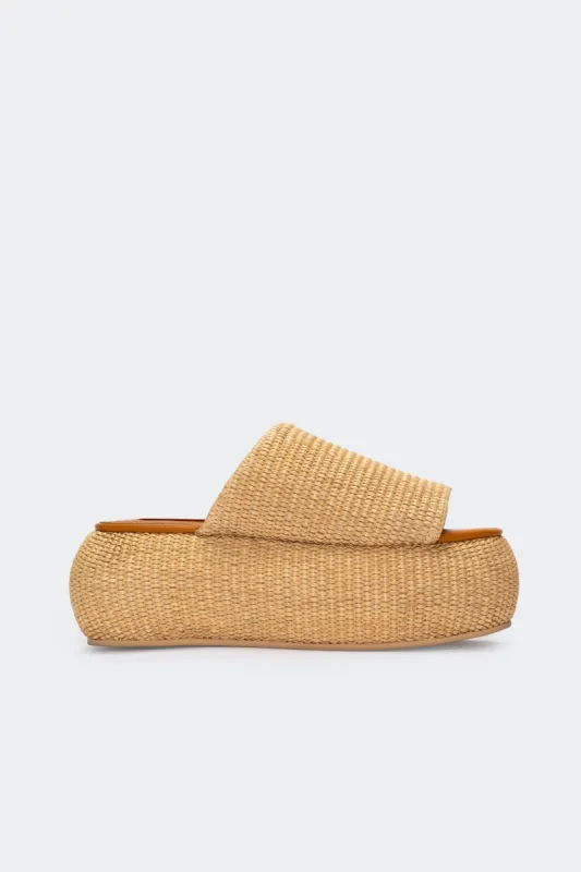 Raffia Cloudy Platform in Natural sold by Simon Miller