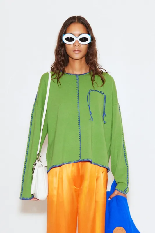 Reyne Pullover in Highland Green sold by Simon Miller
