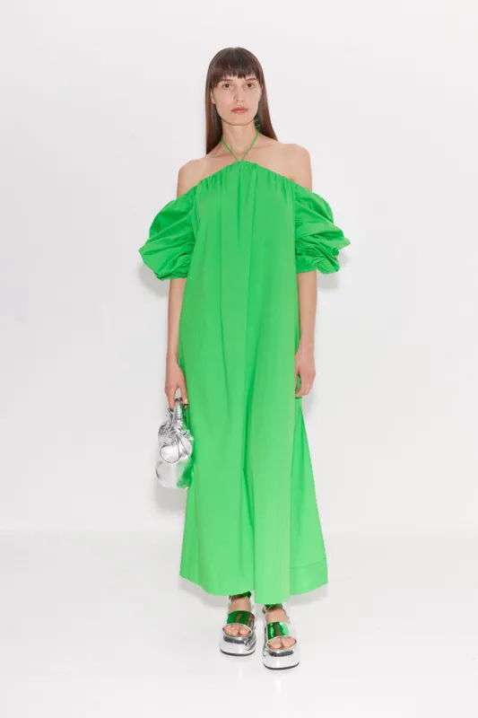 Oleander Poplin Dress in Gummy Green sold by Simon Miller