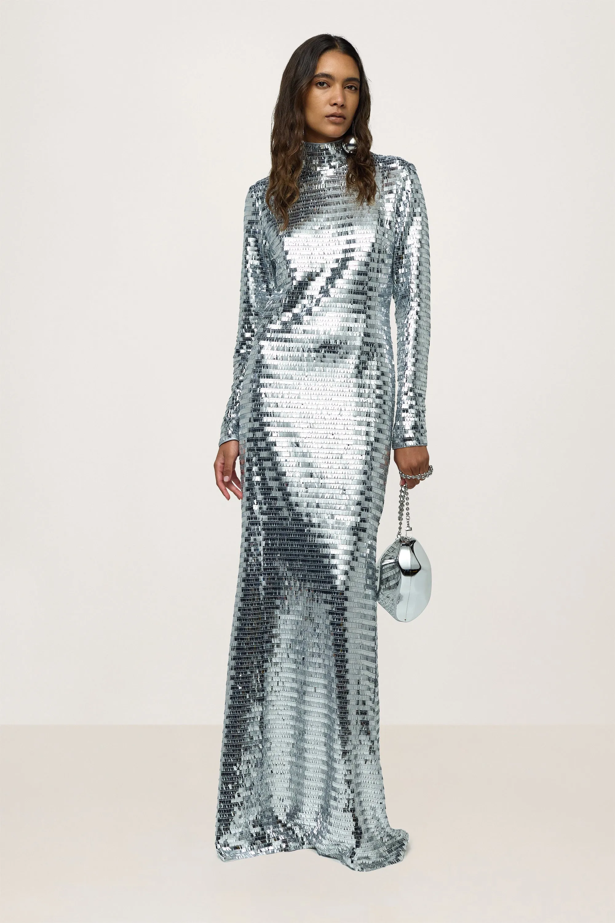 ARCHIVE Sequin Sculpty Dress in Satellite Silver sold by Simon Miller product image thumbnail 2