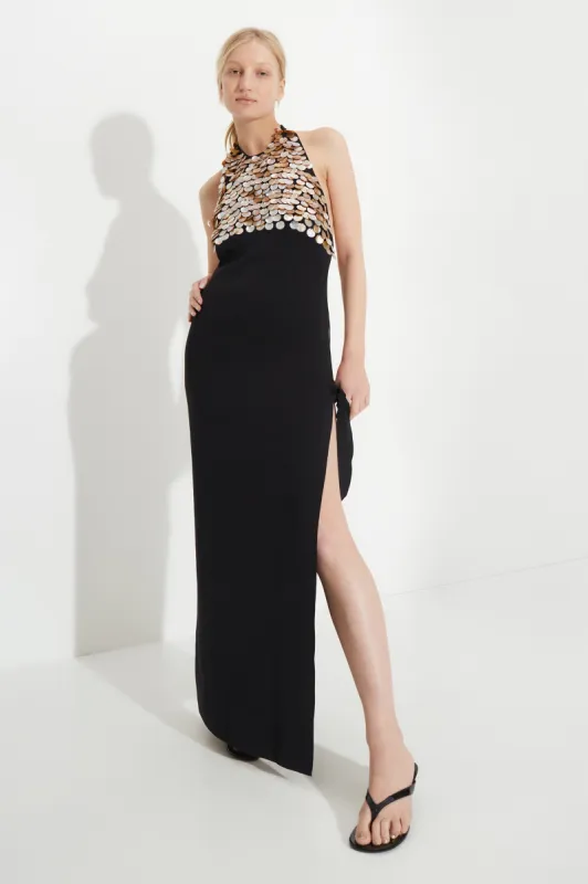 Junjo Embellished Dress in Black Pearl sold by Simon Miller