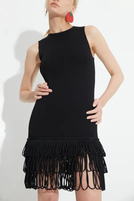 Knits By Albers Mini Dress in Black sold by Simon Miller