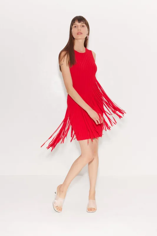 Spiral Mini Knit Dress in Paprika sold by Simon Miller