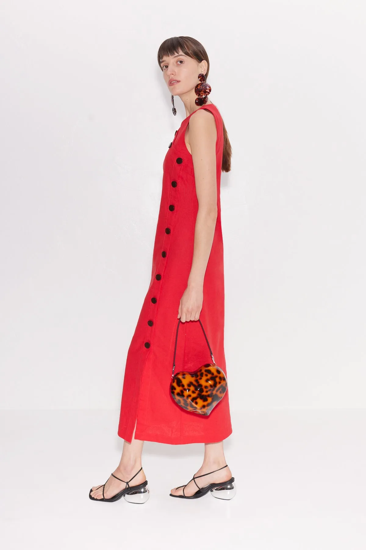 Phoenix Linen Dress in Paprika sold by Simon Miller product image thumbnail 3