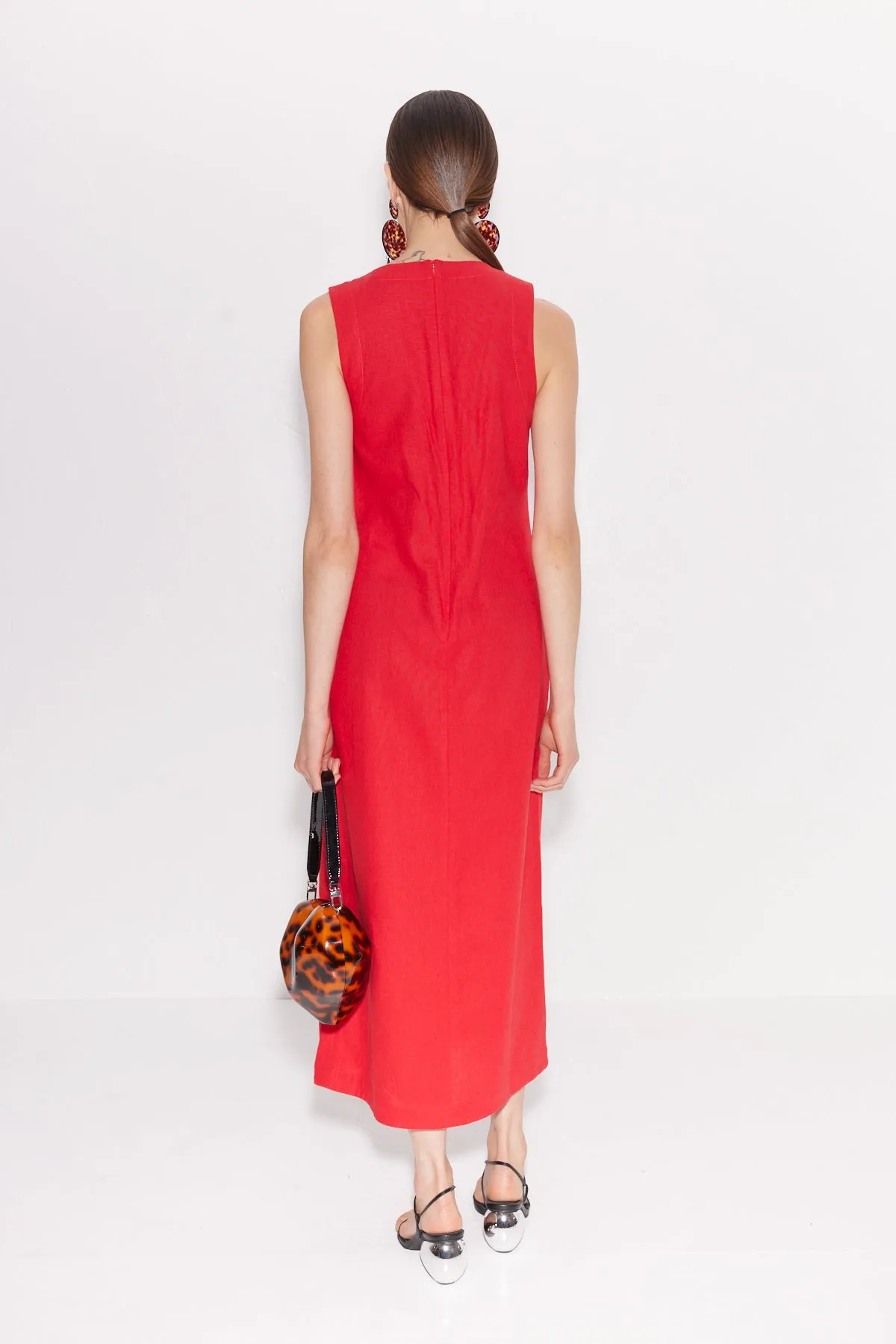 Phoenix Linen Dress in Paprika sold by Simon Miller product image thumbnail 4