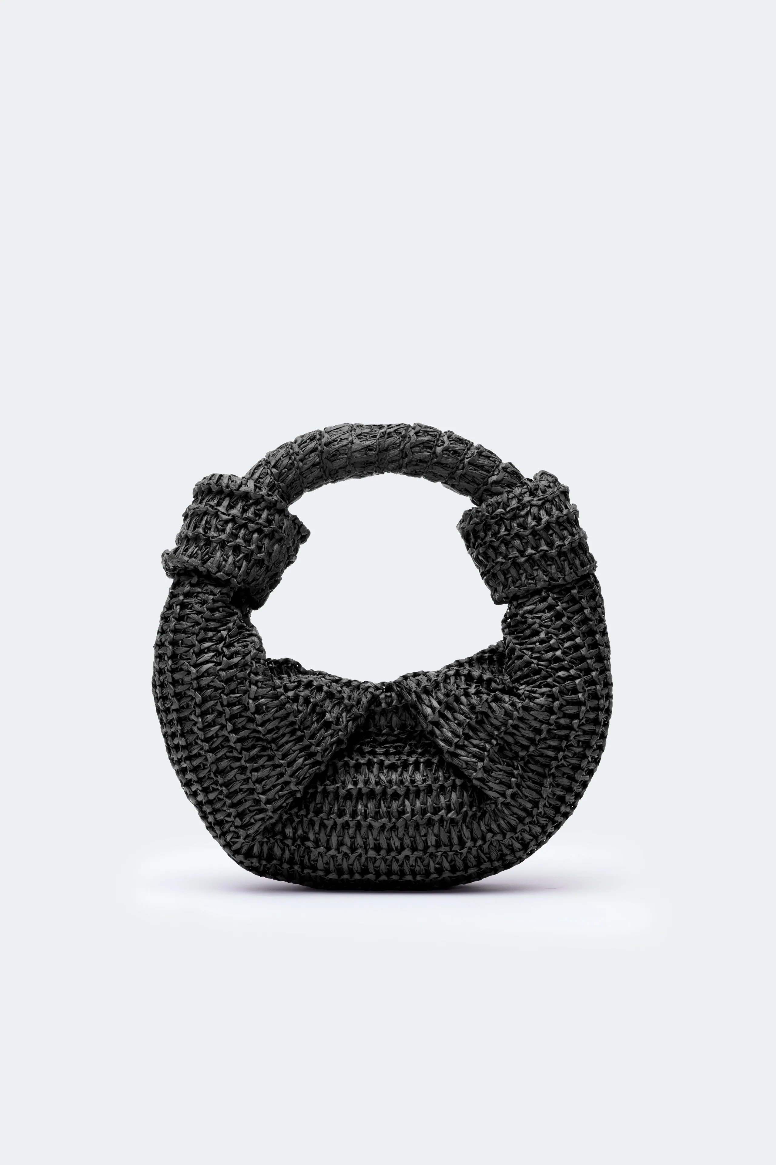 Raffia Lopsy Bag in Black sold by Simon Miller
