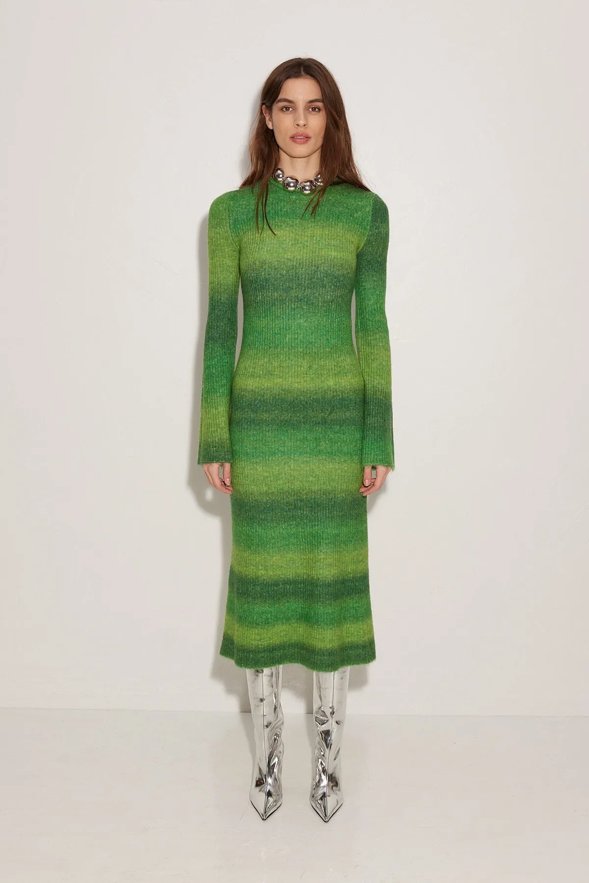 Axon Dress in Gummy Green Multi sold by Simon Miller