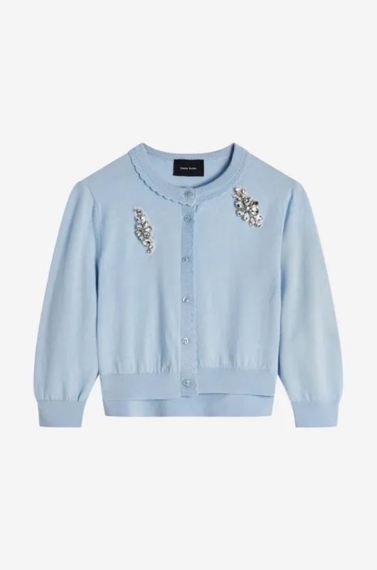Beaded Scallop Placket Knit Cardigan sold by Simone Rocha