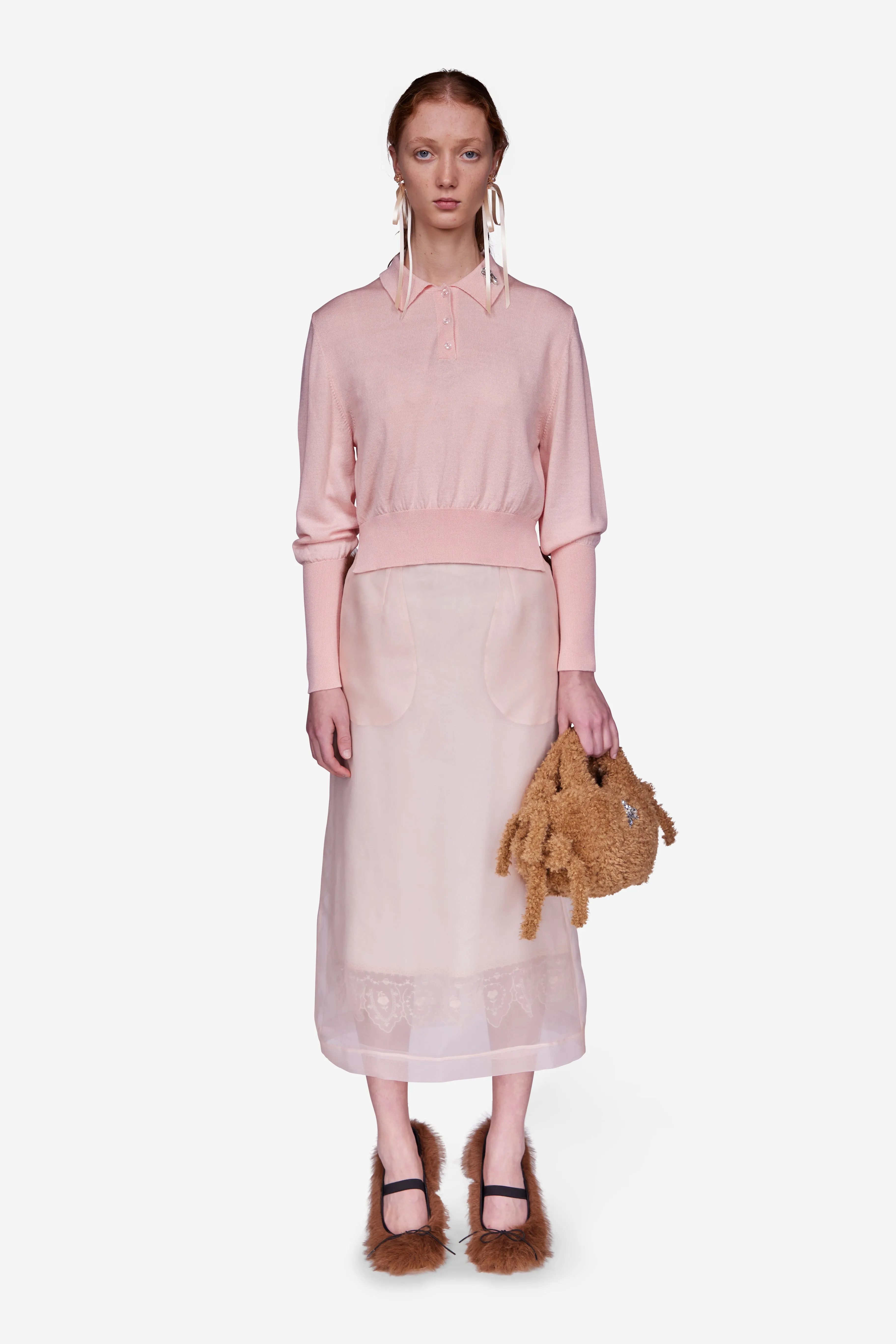 Embellished Merino Silk Knit Polo Jumper sold by Simone Rocha