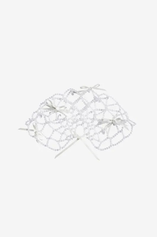 Half Beaded Crystal Veil made by Simone Rocha