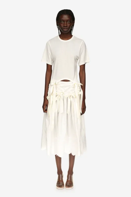 Gathered Bow Midi Skirt made by Simone Rocha