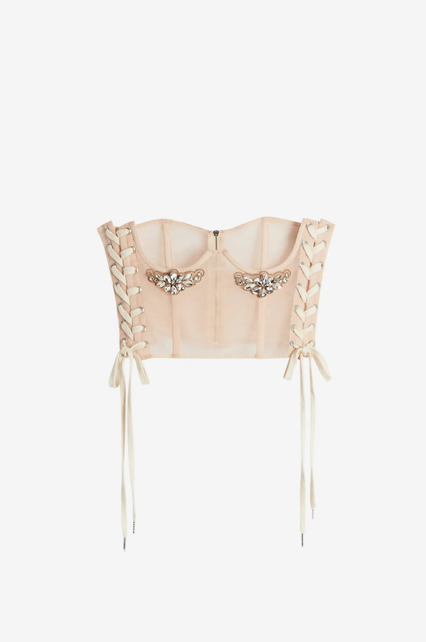 Embellished Short Lace Up Corset sold by Simone Rocha