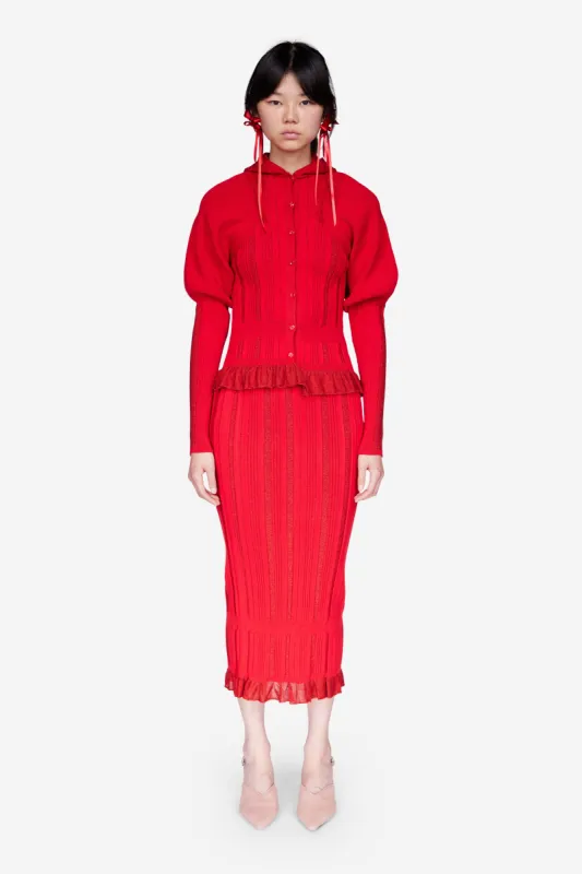 Plaited Tinsel Knit Pencil Skirt sold by Simone Rocha