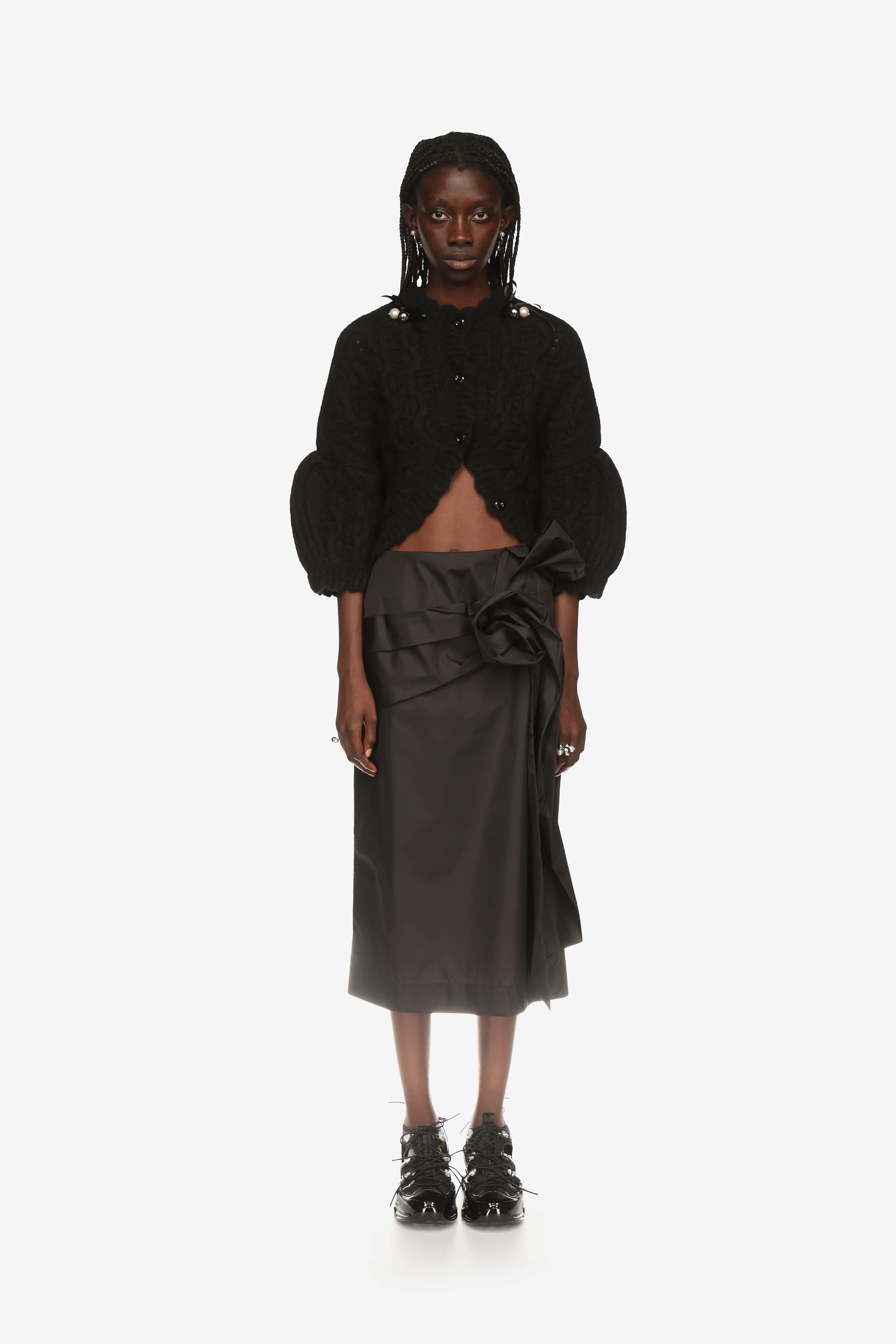 Bell Charm Lace Stitch Cardigan sold by Simone Rocha