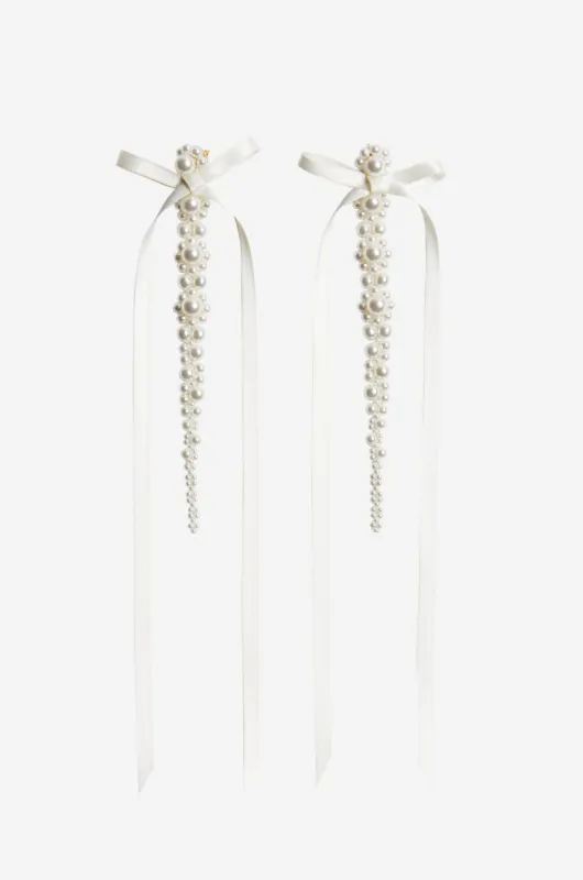Bow Ribbon Drip Earrings sold by Simone Rocha