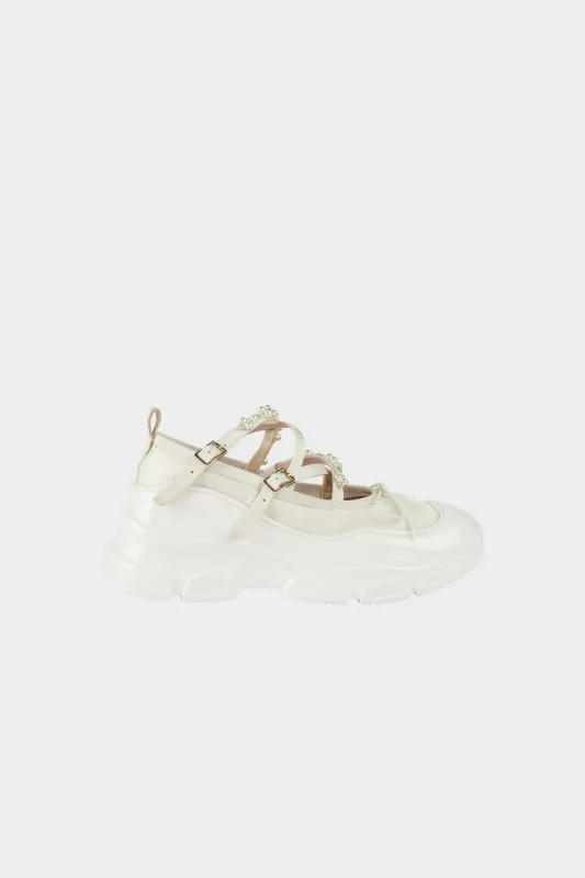 Beaded Criss-Cross Tracker Ballerina sold by Simone Rocha