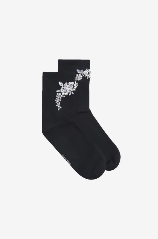 Cluster Flower Beaded Socks made by Simone Rocha