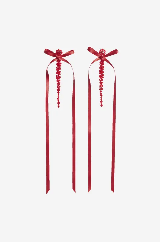 Bow Ribbon Drip Earrings sold by Simone Rocha