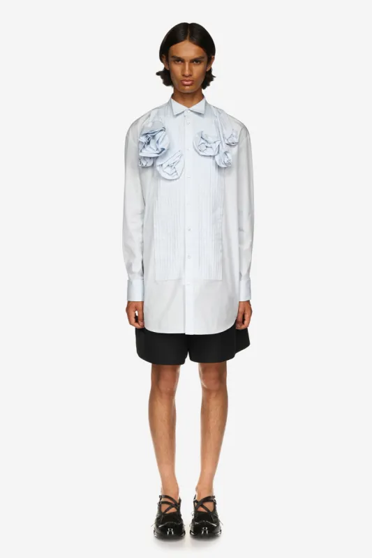 Rose Sash Grandad Shirt sold by Simone Rocha
