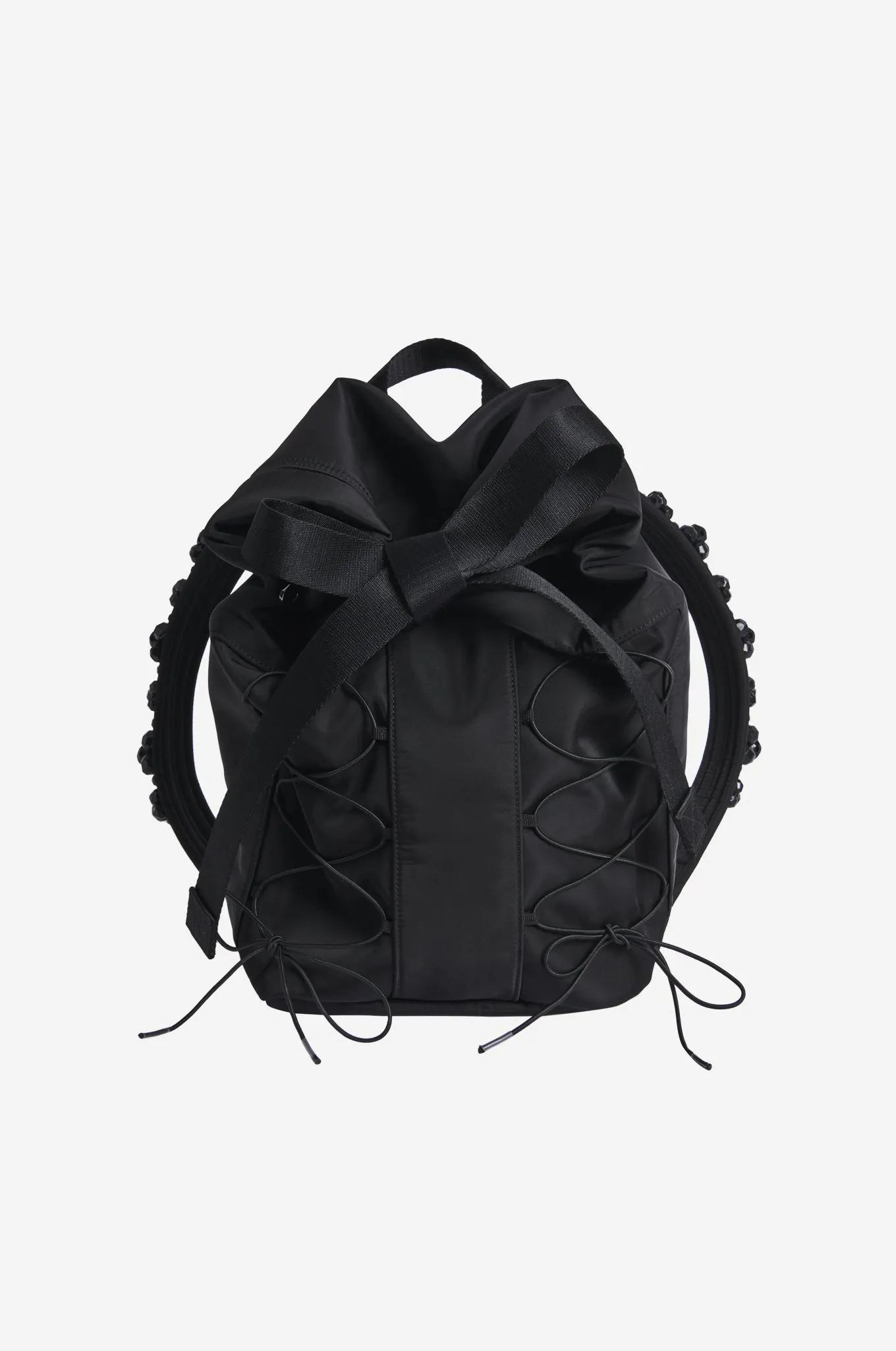Beaded Lace Up Backpack sold by Simone Rocha