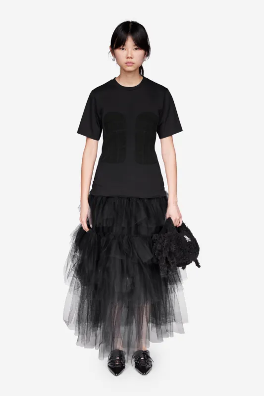 Tulle Paneled Bust T-Shirt sold by Simone Rocha