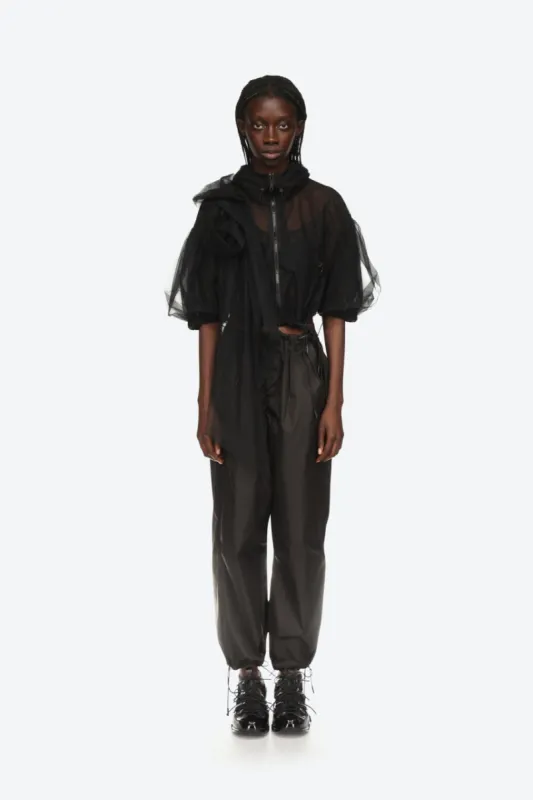 Pressed Rose Cropped Tulle Jacket made by Simone Rocha