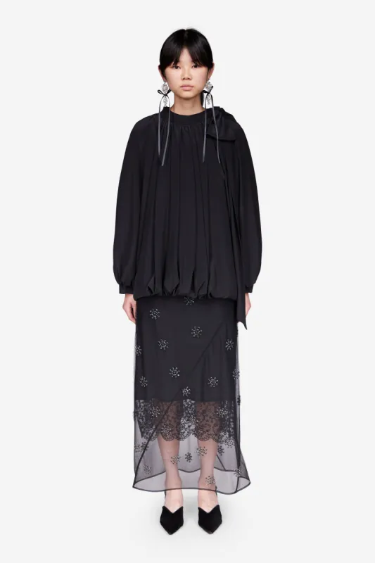 Shoulder Bow Balloon Top sold by Simone Rocha