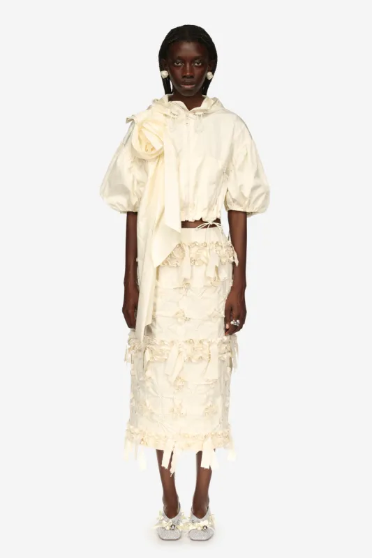 Pressed Rose Cropped Tech Jacket made by Simone Rocha