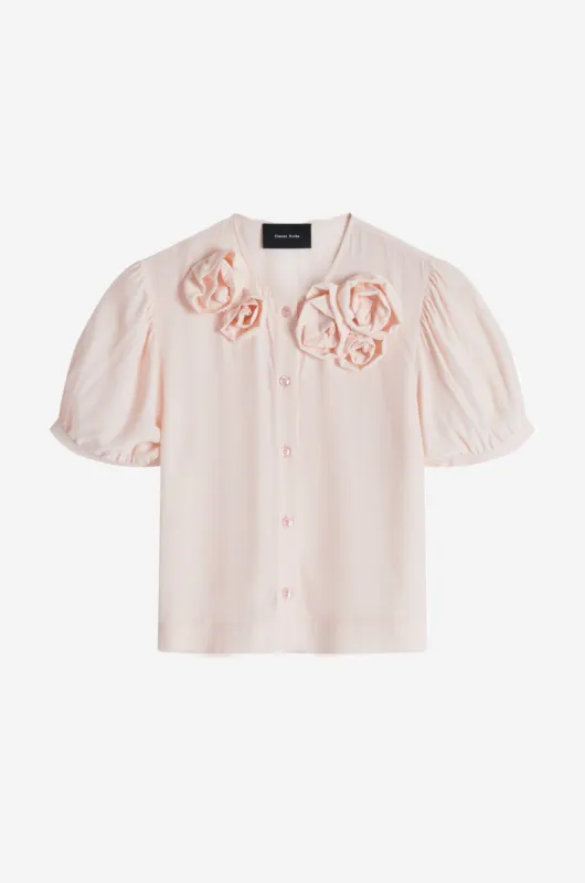 Clustered Rose Button Top sold by Simone Rocha