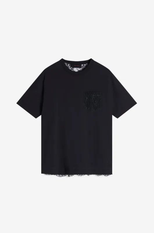 Sheer Lace Panel T-Shirt sold by Simone Rocha