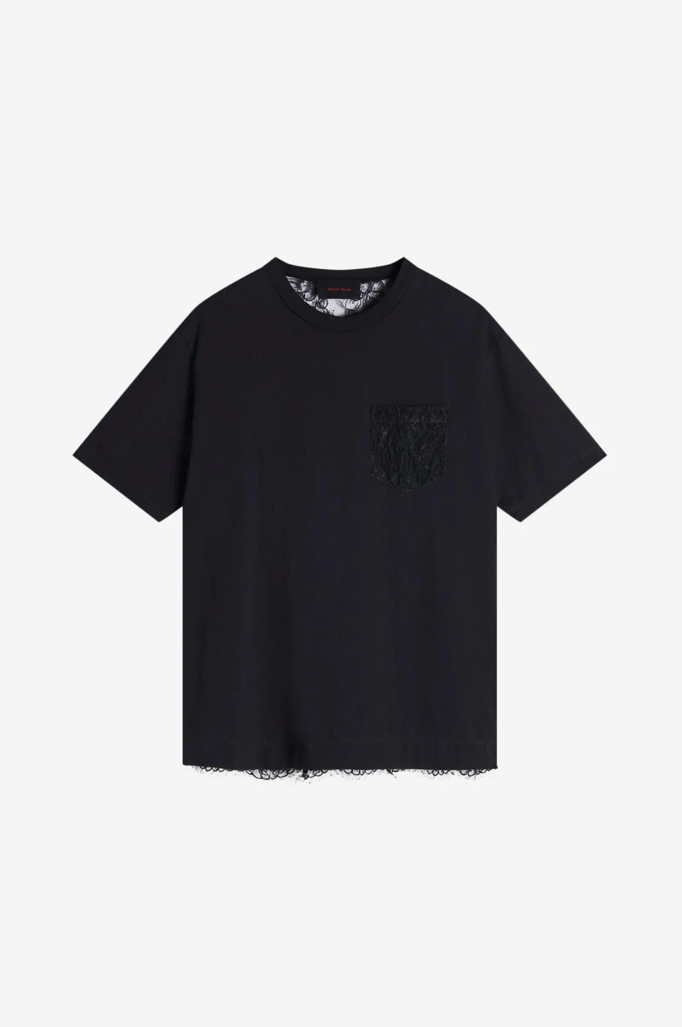 Sheer Lace Panel T-Shirt sold by Simone Rocha