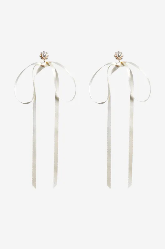Bow Ribbon Stud Earrings sold by Simone Rocha