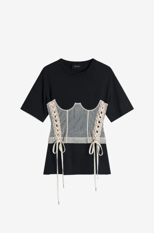 Corset Panel Boxy T-Shirt sold by Simone Rocha