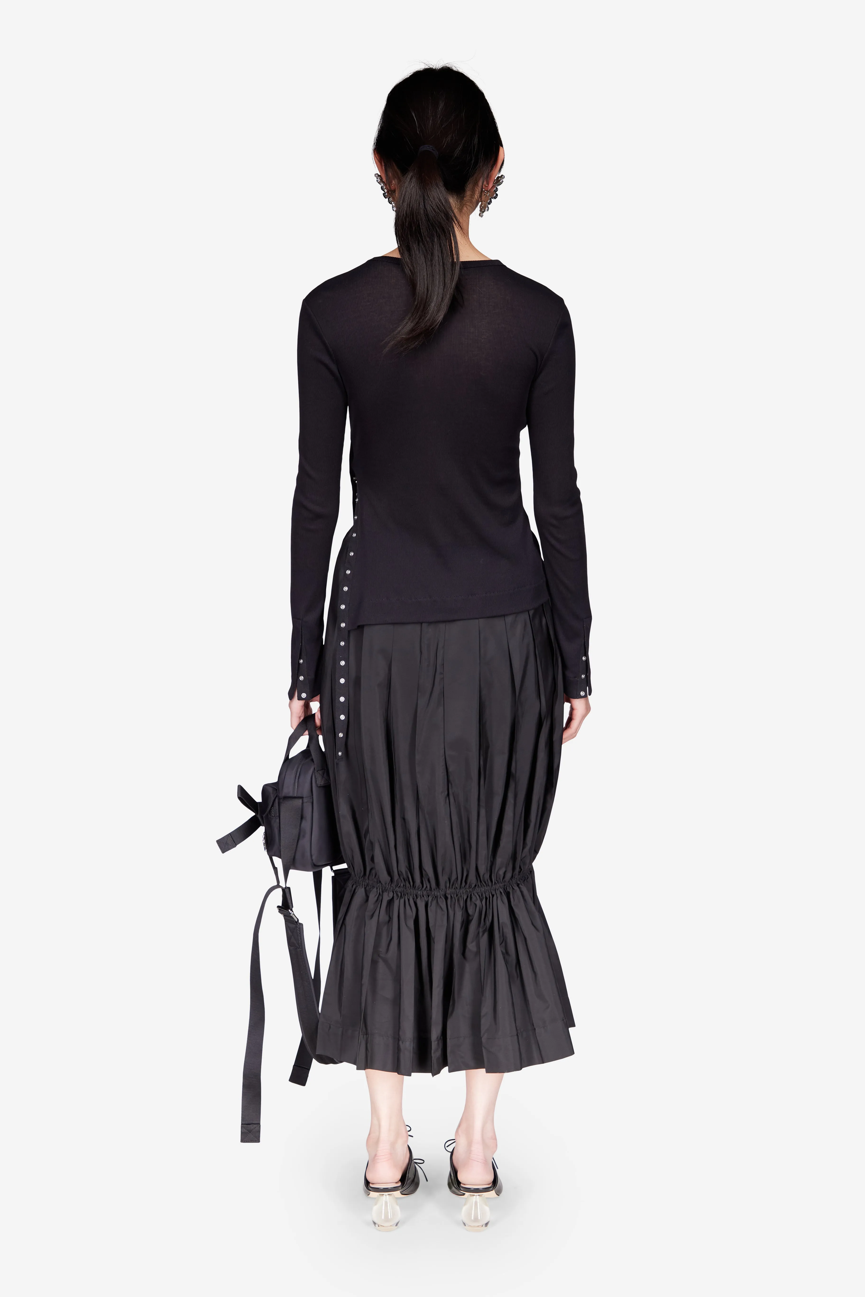 Ribbed Side Snap Fitted Top sold by Simone Rocha product image thumbnail 4