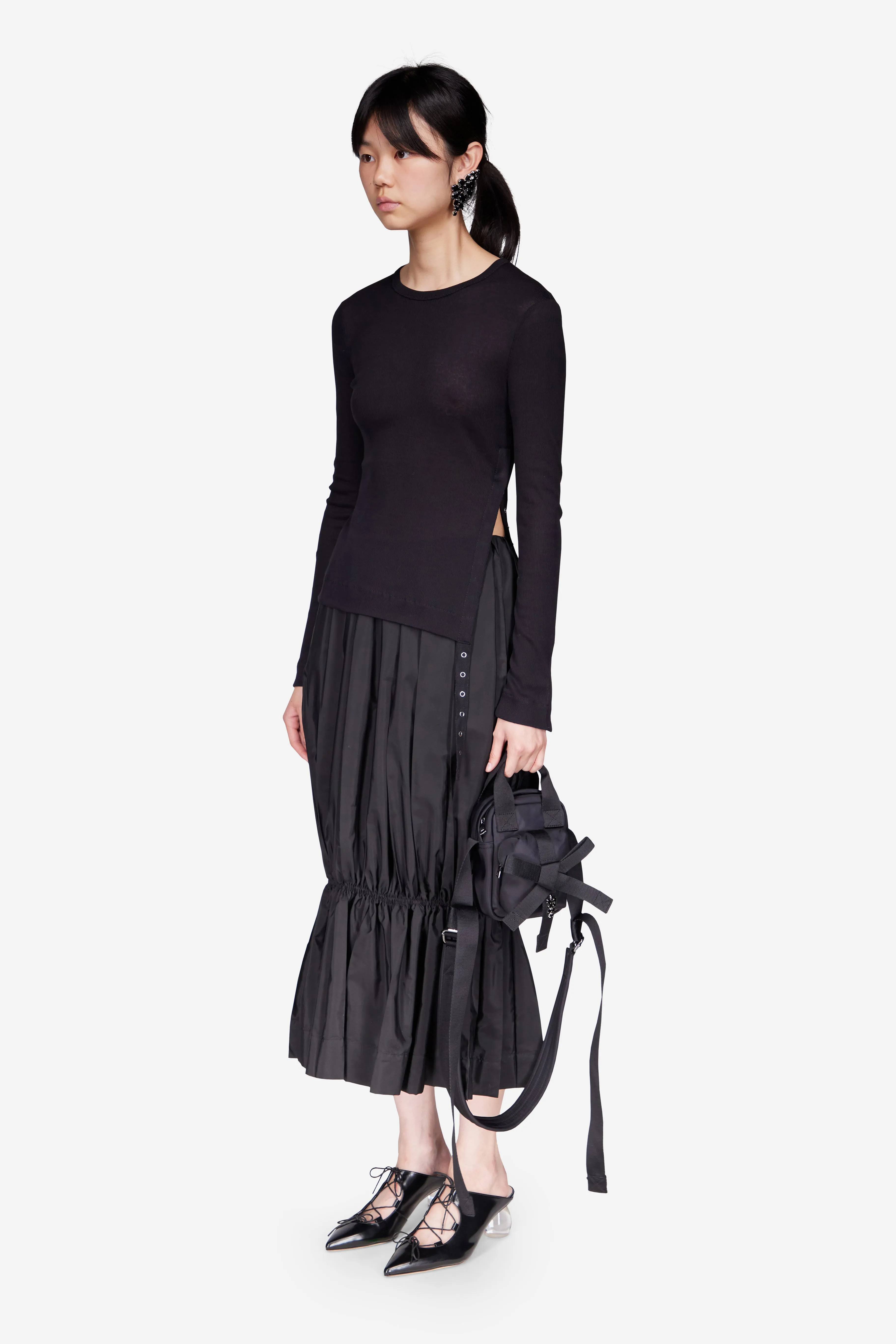 Ribbed Side Snap Fitted Top sold by Simone Rocha product image thumbnail 3