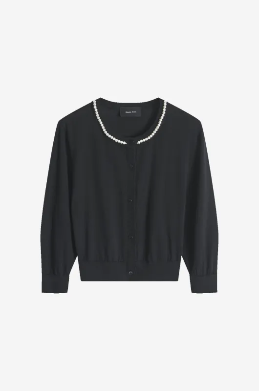 Beaded Scallop Placket Cardigan sold by Simone Rocha