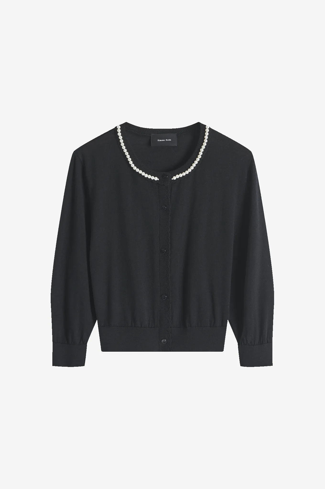 Beaded Scallop Placket Cardigan sold by Simone Rocha