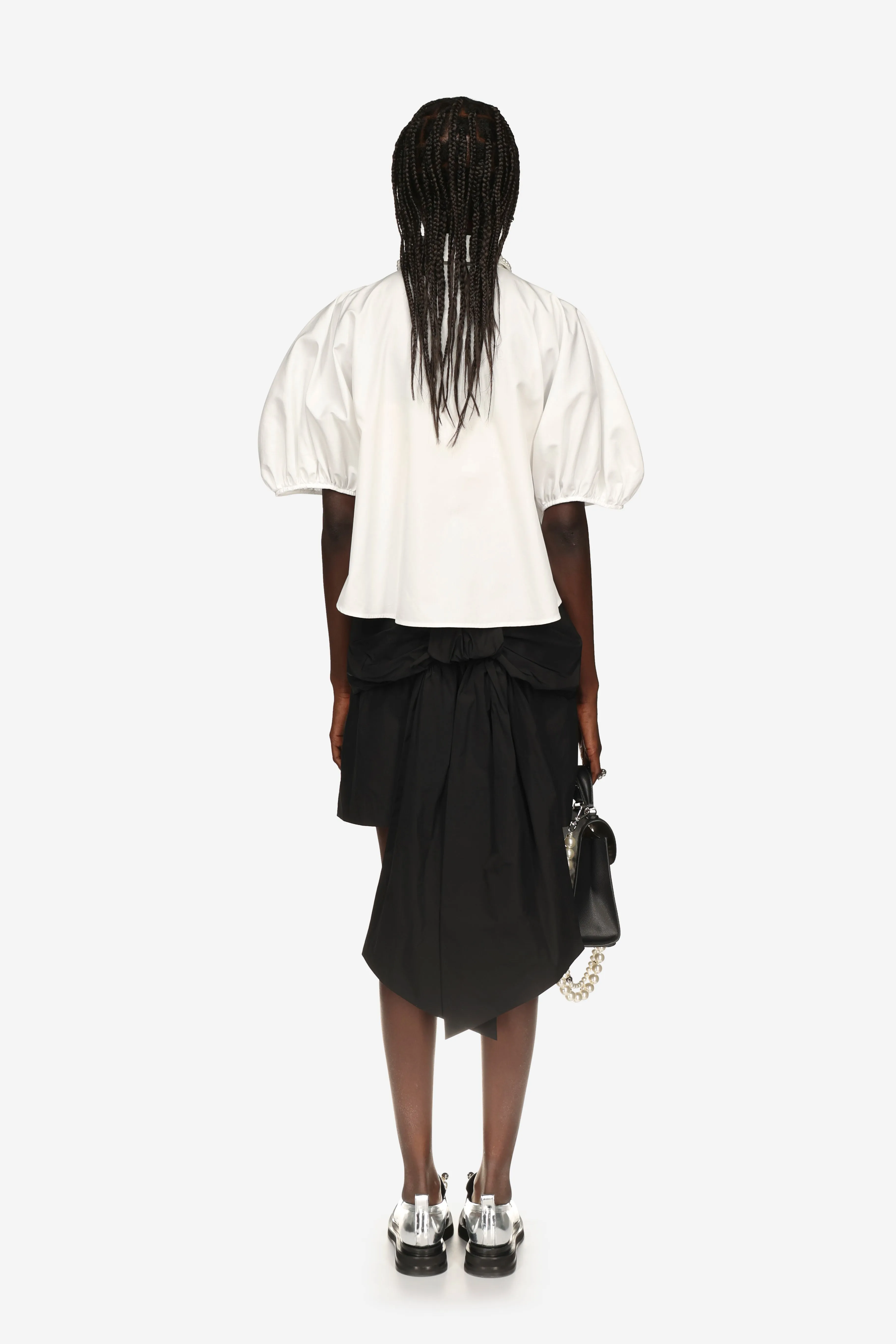 Beaded Front Bow Gathered Shirt sold by Simone Rocha product image thumbnail 3