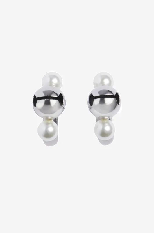 Mini Bell Charm Hoop Earrings made by Simone Rocha